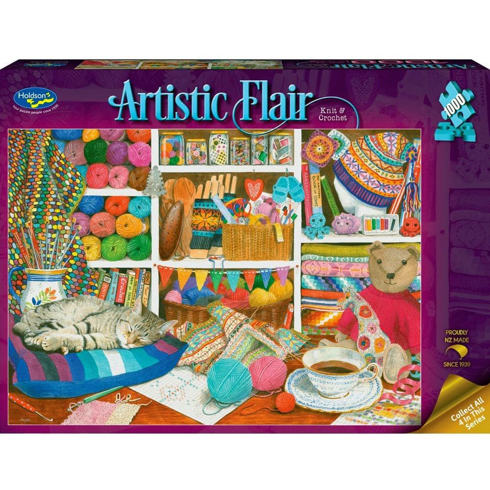 PREORDER Puzzle - Holdson - Artistic Flair - 1000pc Puzzle - Knit & Crochet