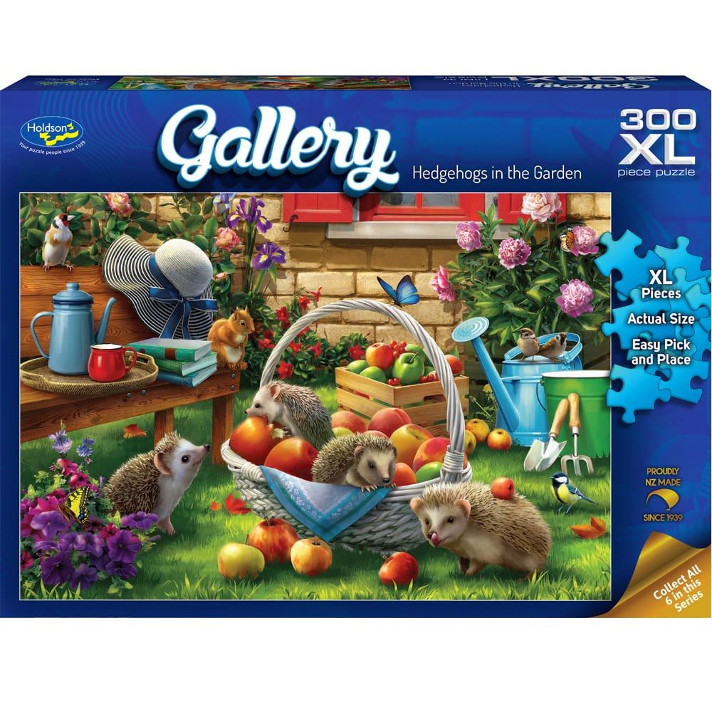 PREORDER Puzzle - Holdson - Gallery S9 - 300XLpc Puzzle - Hedgehogs In The Garden