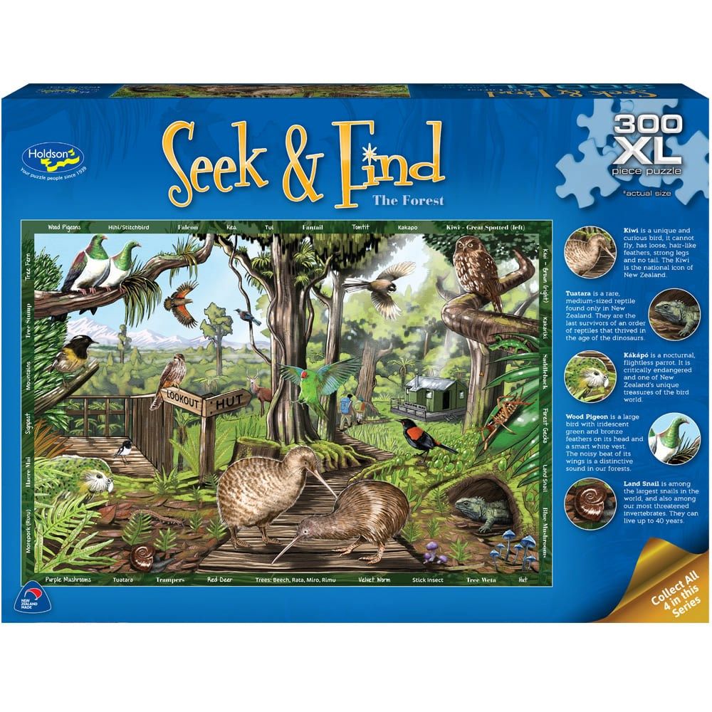 PREORDER Puzzle - Holdson - Seek & Find - 300XLpc Puzzle - The Forest