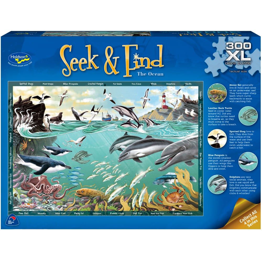 PREORDER Puzzle - Holdson - Seek & Find - 300XLpc Puzzle - The Ocean