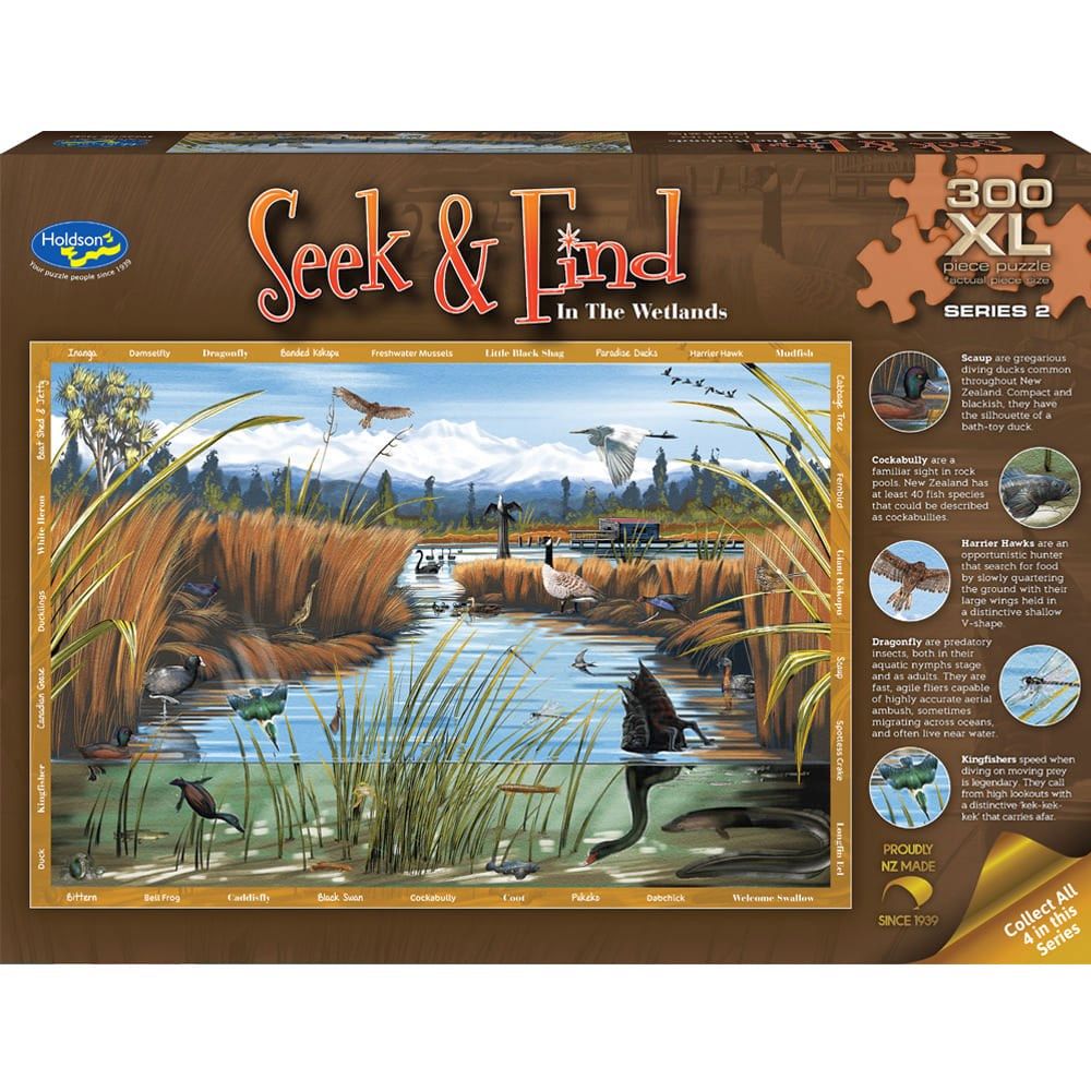 PREORDER Puzzle - Holdson - Seek & Find S2 - 300XLpc Puzzle - In The Wetlands