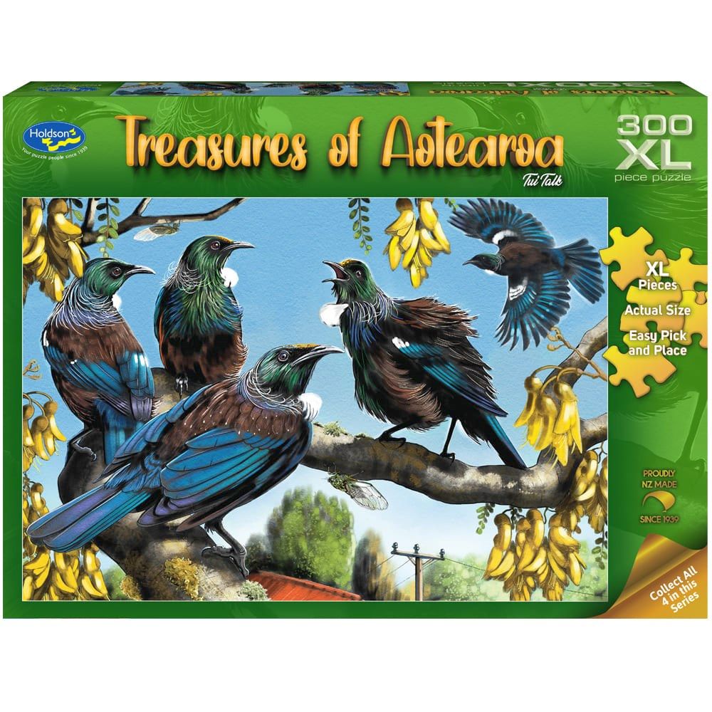 PREORDER Puzzle - Holdson - Treasures of Aotearoa S1 - 300XLpc Puzzle - Tui Talk