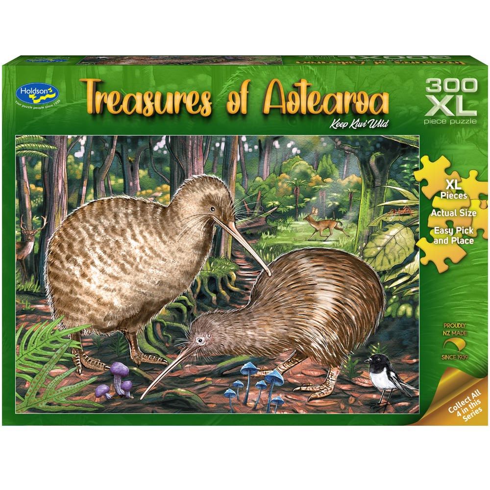 PREORDER Puzzle - Holdson - Treasures of Aotearoa S1 - 300XLpc Puzzle - Keep Kiwi Wild