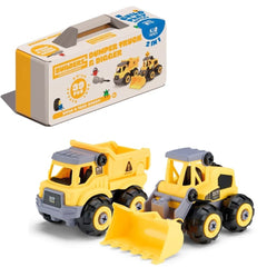 PREORDER Builderz Construction Dumper Truck & Digger (2 in 1)