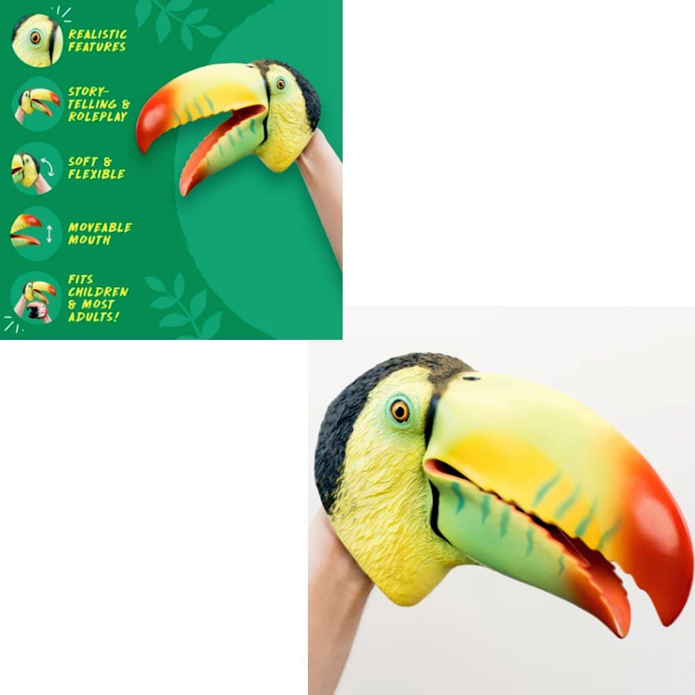 PREORDER Wild Thingz Hand Puppet - Green Toucan