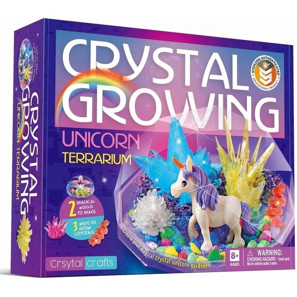 PREORDER Crystal Growing Unicorn Terrarium