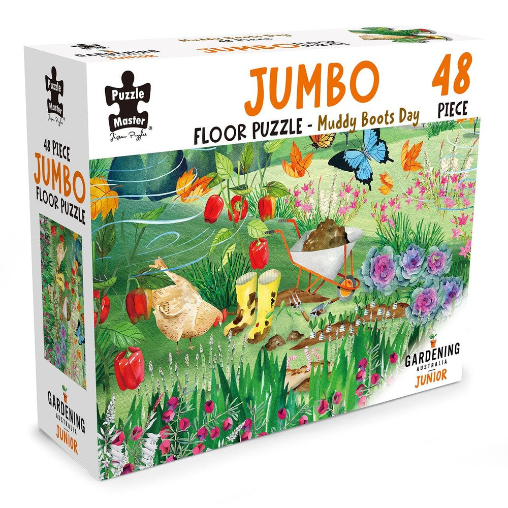 Puzzle - BMS - Gardening Australia Jumbo Floor Puzzle - Muddy Boots 48pc
