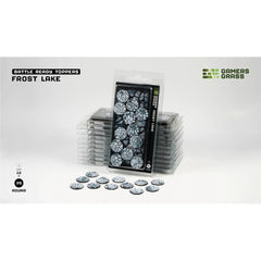 PREORDER Gamers Grass - Battle Ready Toppers - Frost Lake - Round 25mm (x12)