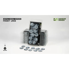 PREORDER Gamers Grass - Battle Ready Toppers - Frost Lake - Round 28mm (x10)