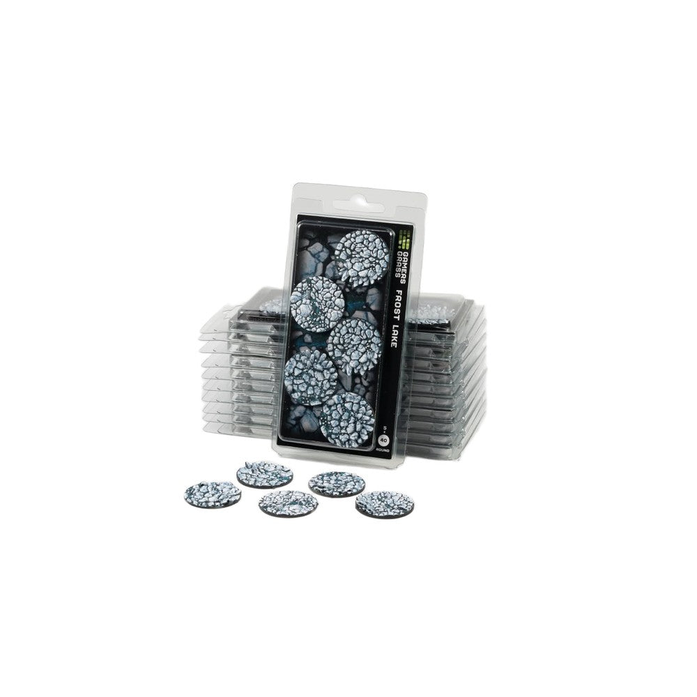 PREORDER Gamers Grass - Battle Ready Toppers - Frost Lake - Round 40mm (x5)