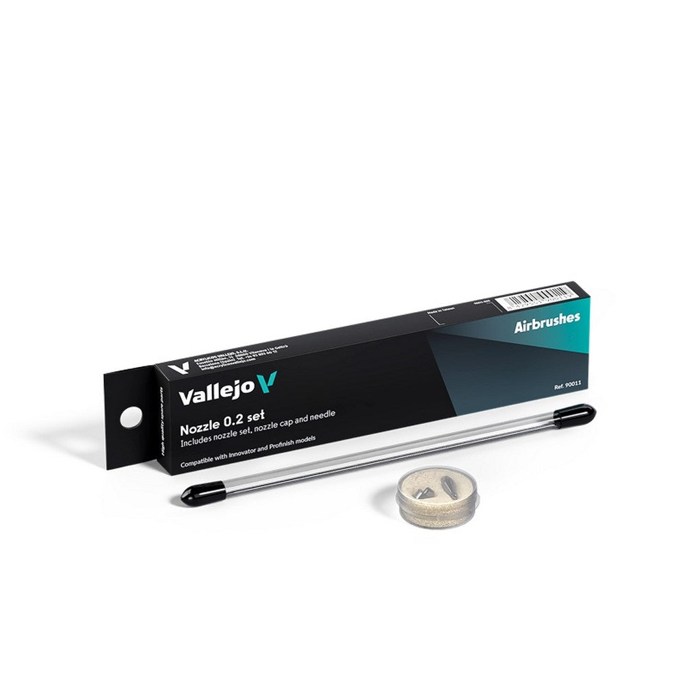 PREORDER Vallejo - Hobby Tools - 0.2 Complete needle +nozzle/needle cap set (Innovator & Profinish)