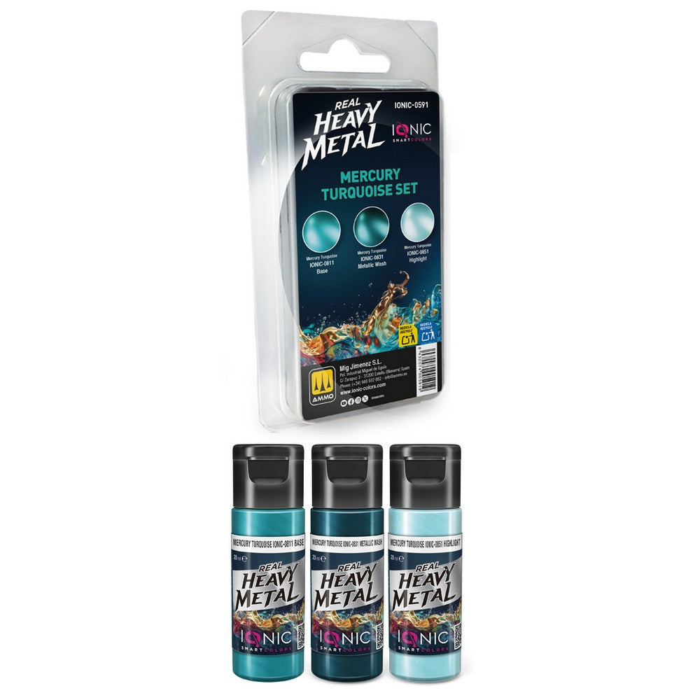 PREORDER IONIC - Real Heavy Metal Mercury Turquoise Set