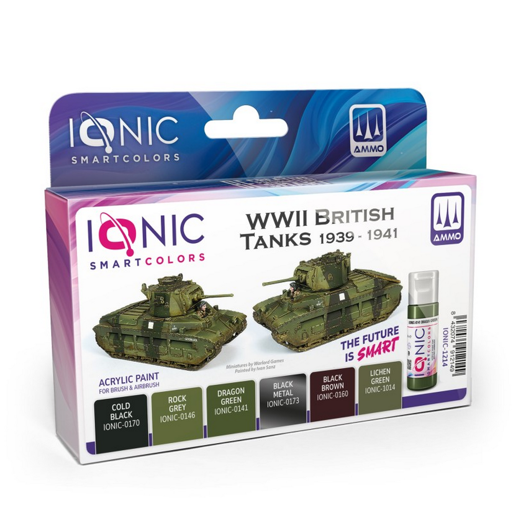 PREORDER IONIC SMART - WWII British Tanks 1939  1941 Paint Set
