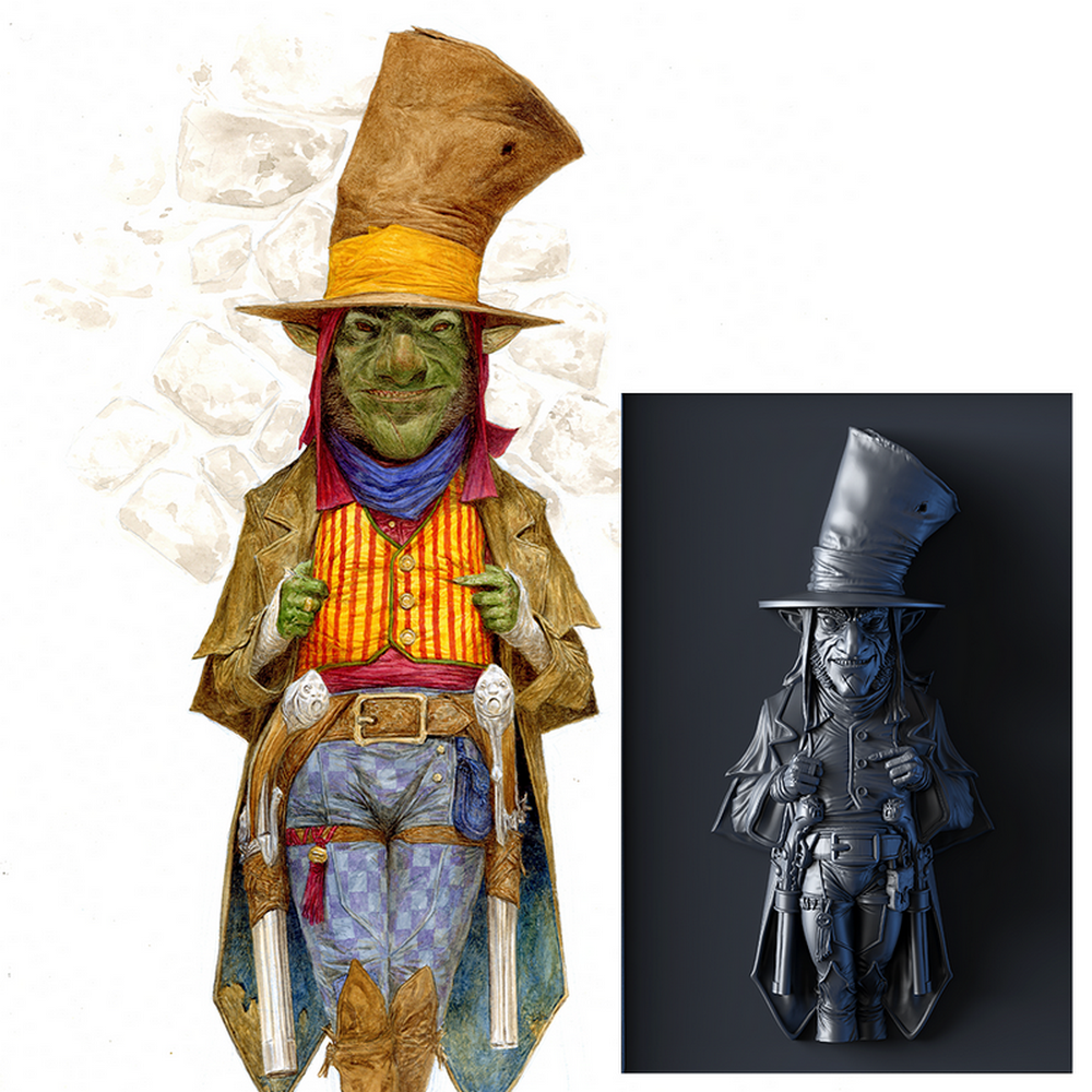 PREORDER Monument Hobbies Texture Trainer Frameables #4 - Whiplash Willy