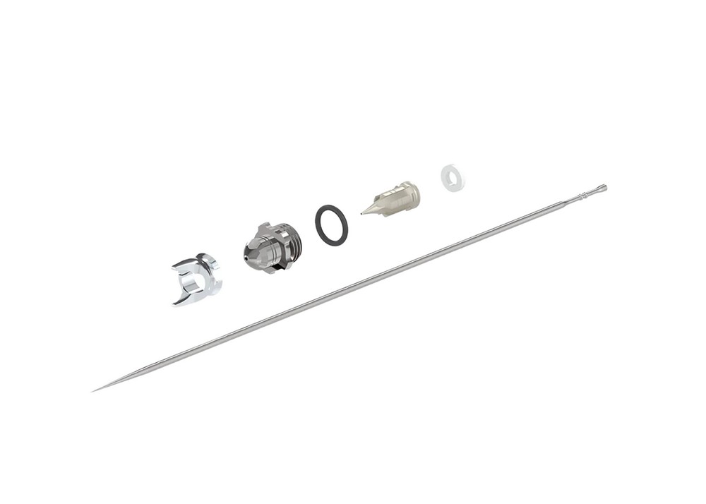 PREORDER H&S Airbrushes - FineLine 0.25mm Titanium Nozzle & Stainless Steel Aircap Giraldez INFINITY MkII