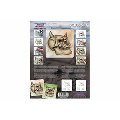 PREORDER H&S Airbrushes - stencil Skull - set 2 templates - ~A4 - solvent resistent
