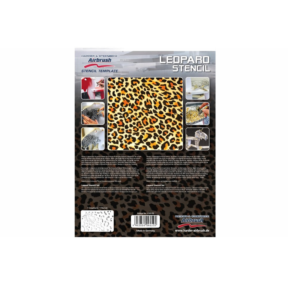 PREORDER H&S Airbrushes - stencil Leopard 1 template - ~A4 - solvent resistent