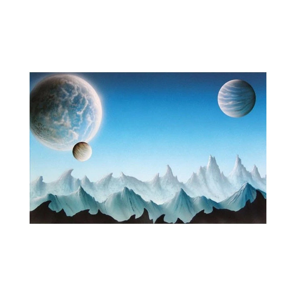 PREORDER H&S Airbrushes - stencil Space Landscape - 1 XL template - ~55x78cm - solvent resistent