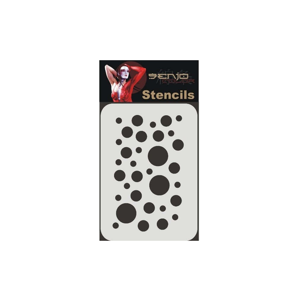 PREORDER H&S Airbrushes - Senjo-Color stencil - A4 bodyart stencil - circle 1