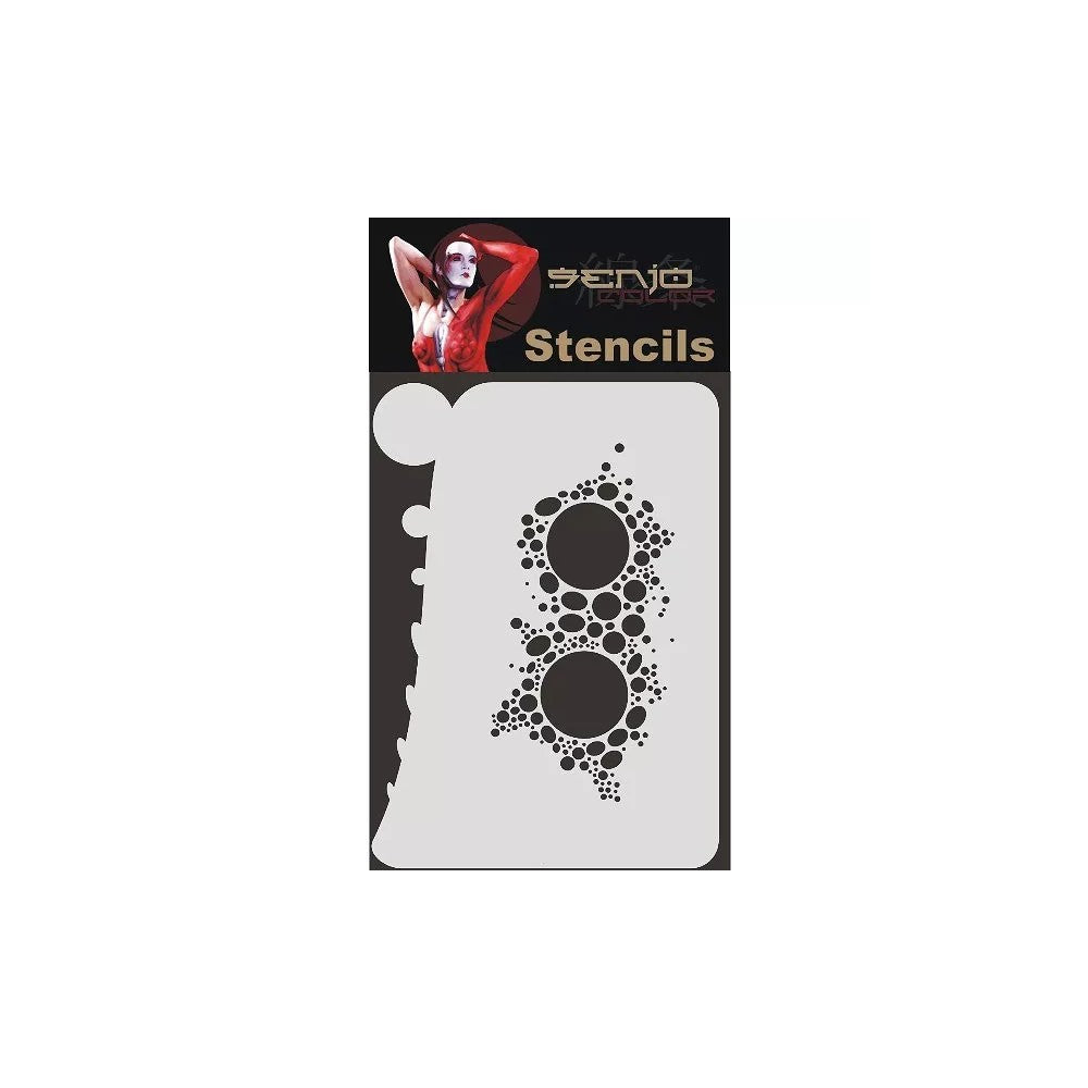 PREORDER H&S Airbrushes - Senjo-Color stencil - A4 bodyart stencil - bubbles 1