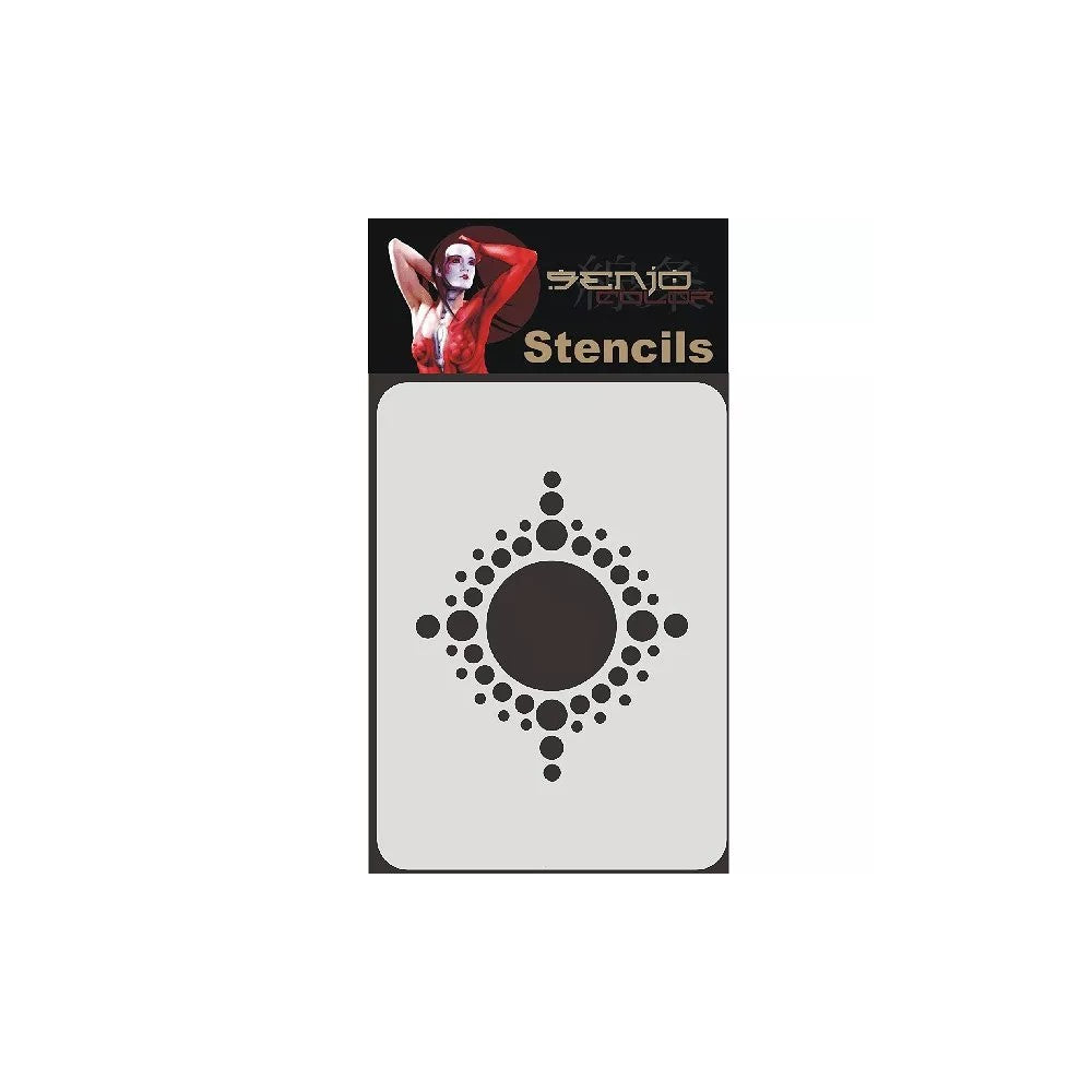 PREORDER H&S Airbrushes - Senjo-Color stencil - A4 bodyart stencil - suncircle