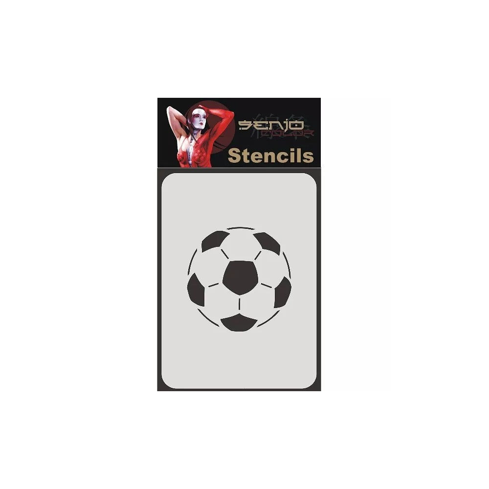 PREORDER H&S Airbrushes - Senjo-Color stencil - A4 bodyart stencil - soccer