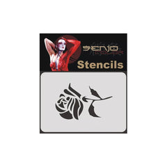 PREORDER H&S Airbrushes - Senjo-Color stencil - A6 bodyart stencil - rose 1