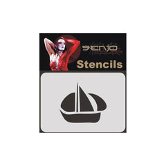PREORDER H&S Airbrushes - Senjo-Color stencil - A6 bodyart stencil - boat 2
