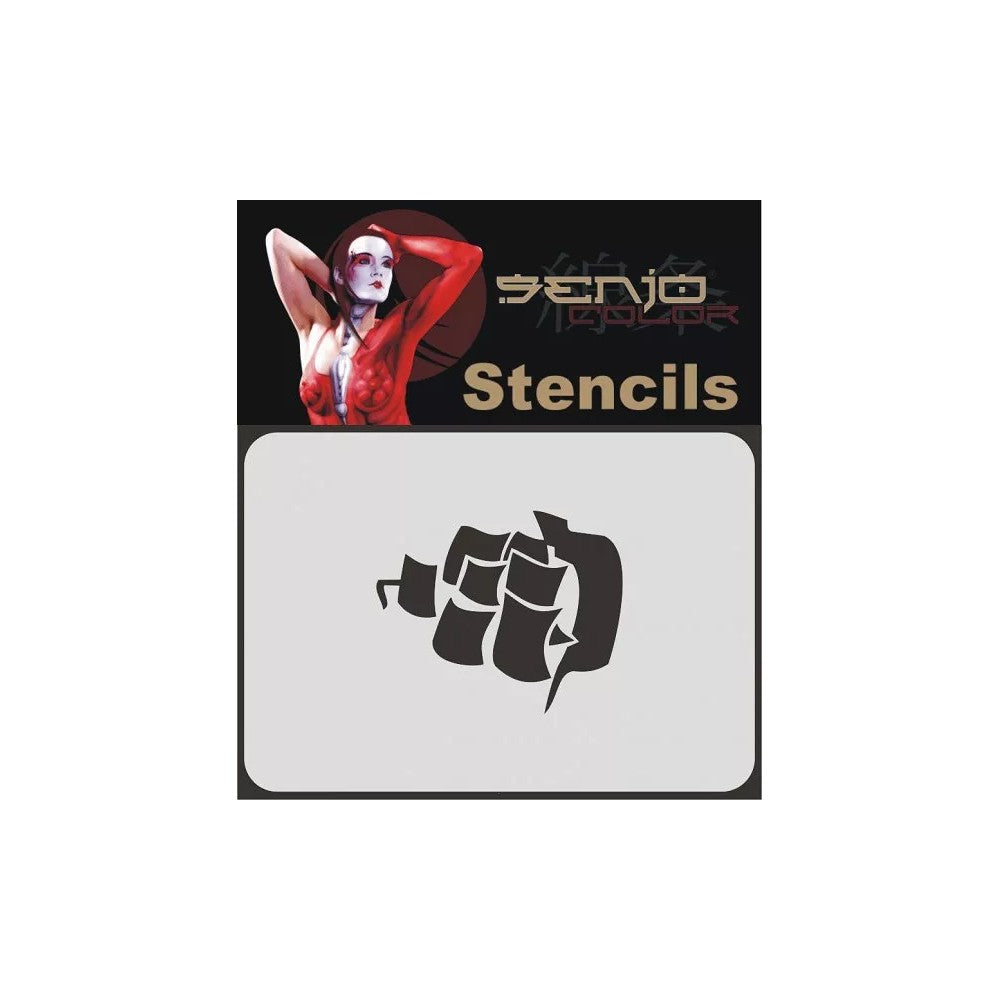 PREORDER H&S Airbrushes - Senjo-Color stencil - A6 bodyart stencil - boat 3