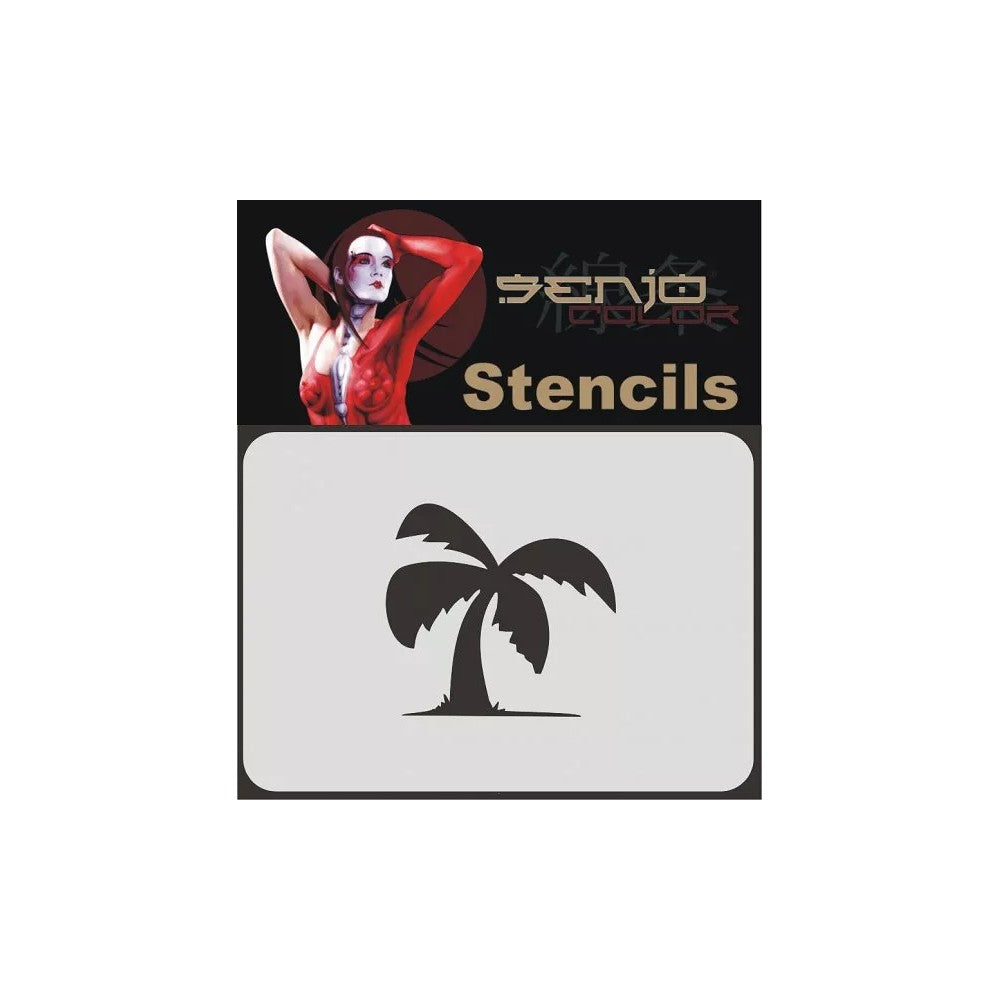 PREORDER H&S Airbrushes - Senjo-Color stencil - A6 bodyart stencil - palm