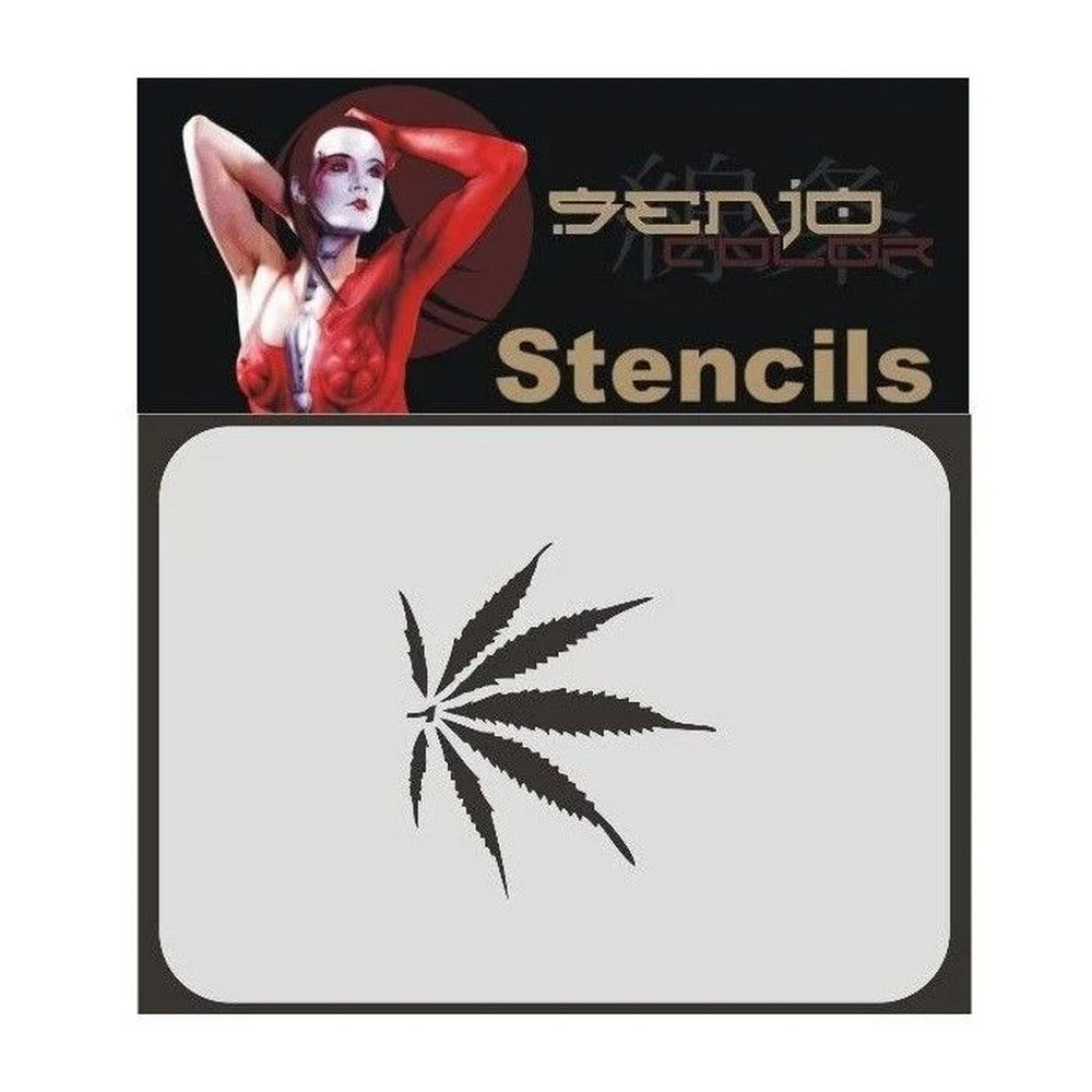 PREORDER H&S Airbrushes - Senjo-Color stencil - A6 bodyart stencil - cannabis
