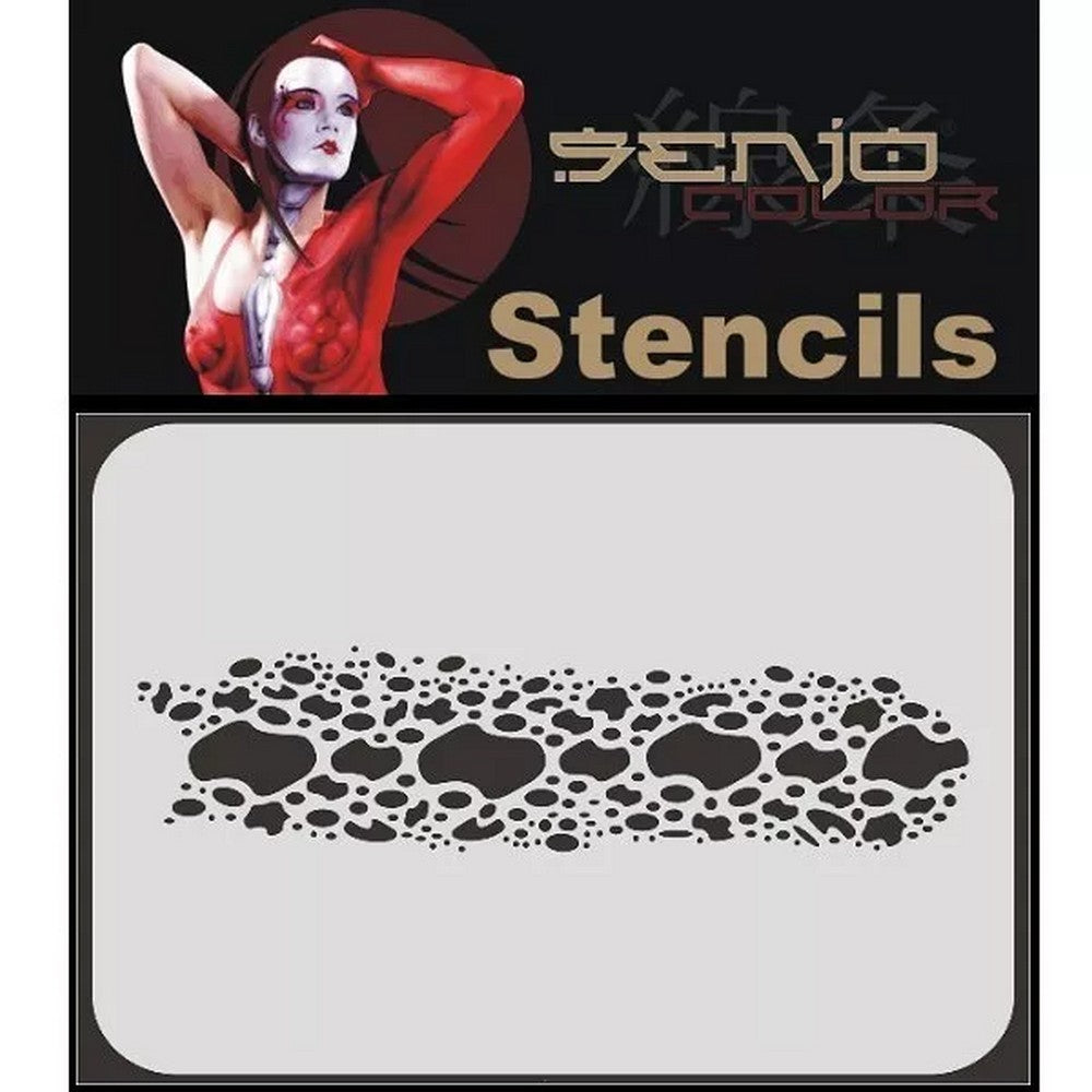 PREORDER H&S Airbrushes - Senjo-Color stencil - A4 bodyart stencil - bubbles 2