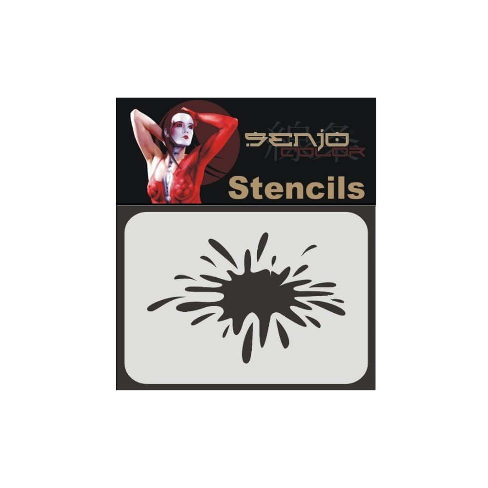 PREORDER H&S Airbrushes - Senjo-Color stencil - A4 bodyart stencil - splash