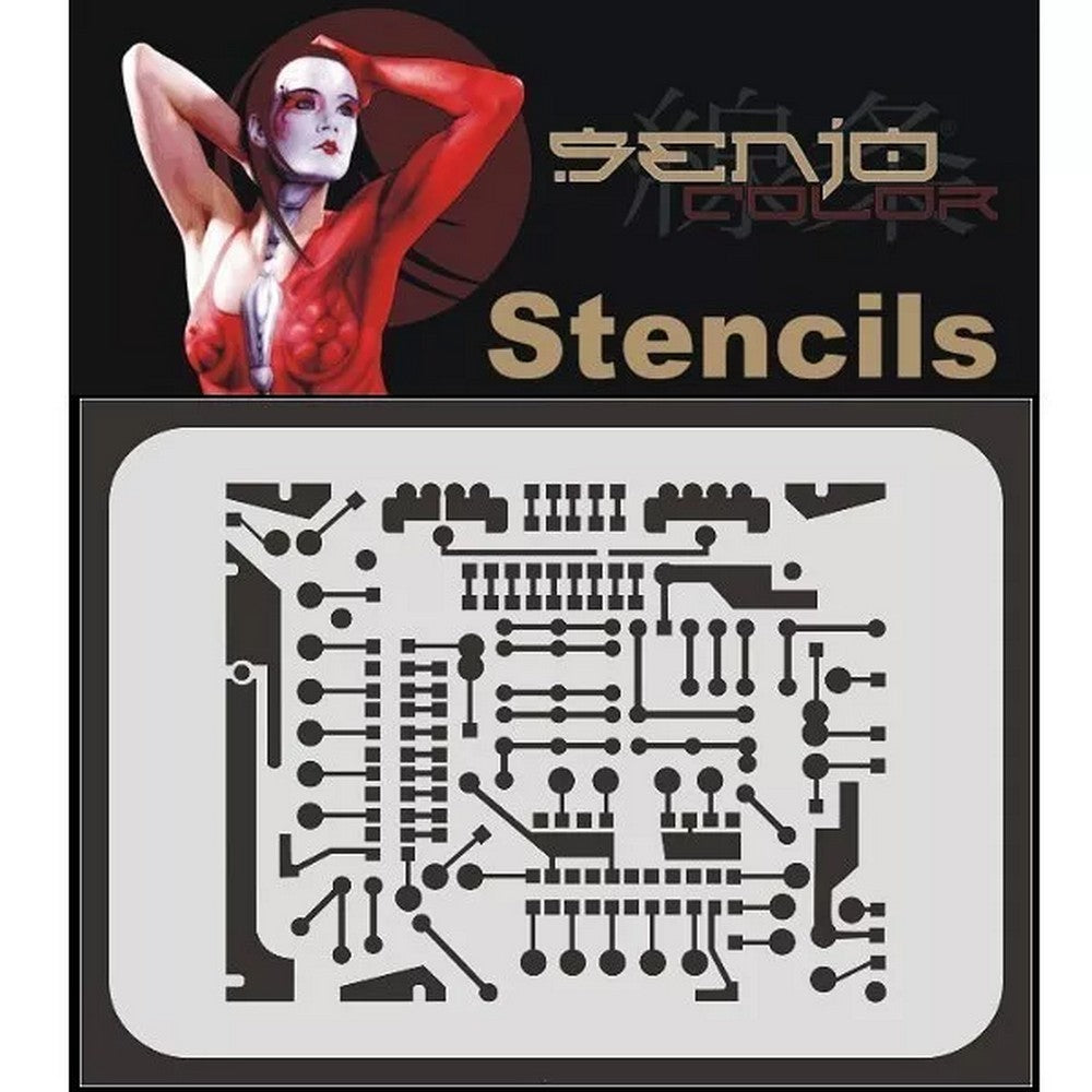 PREORDER H&S Airbrushes - Senjo-Color stencil - A4 bodyart stencil - blank
