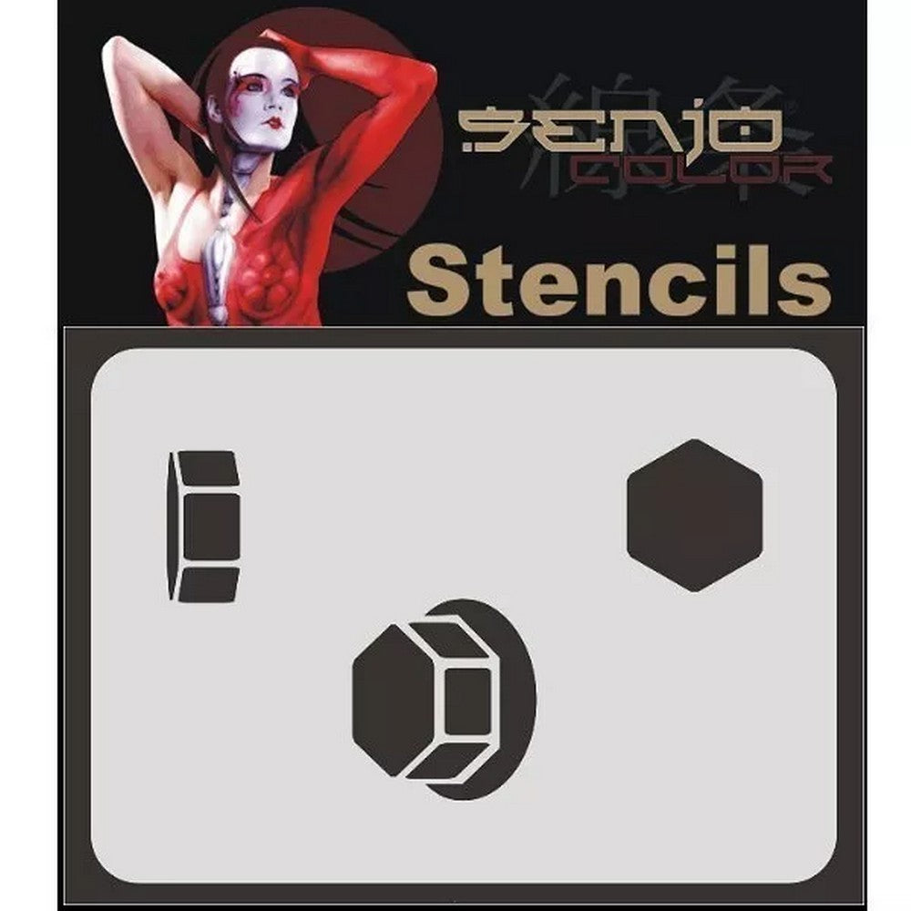 PREORDER H&S Airbrushes - Senjo-Color stencil - A5 bodyart stencil - screw A