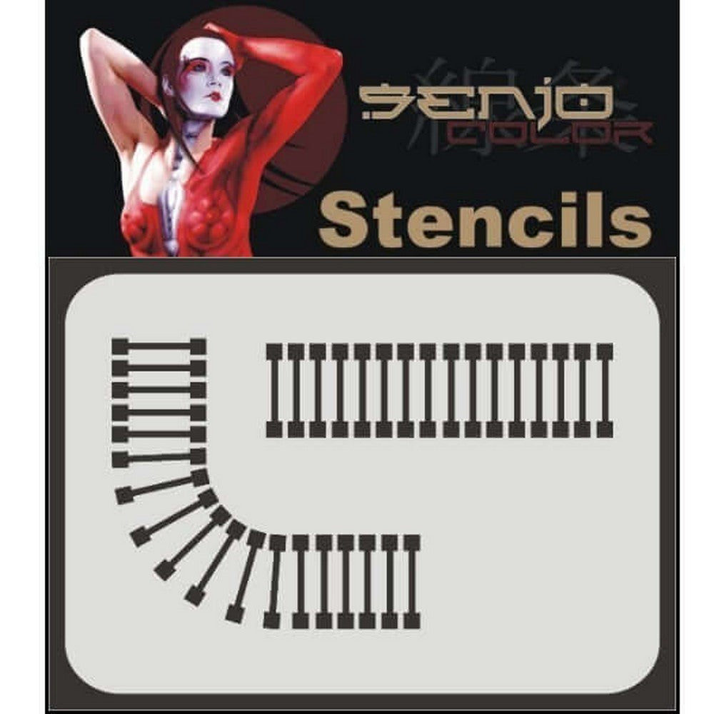 PREORDER H&S Airbrushes - Senjo-Color stencil - A4 bodyart stencil - band 1