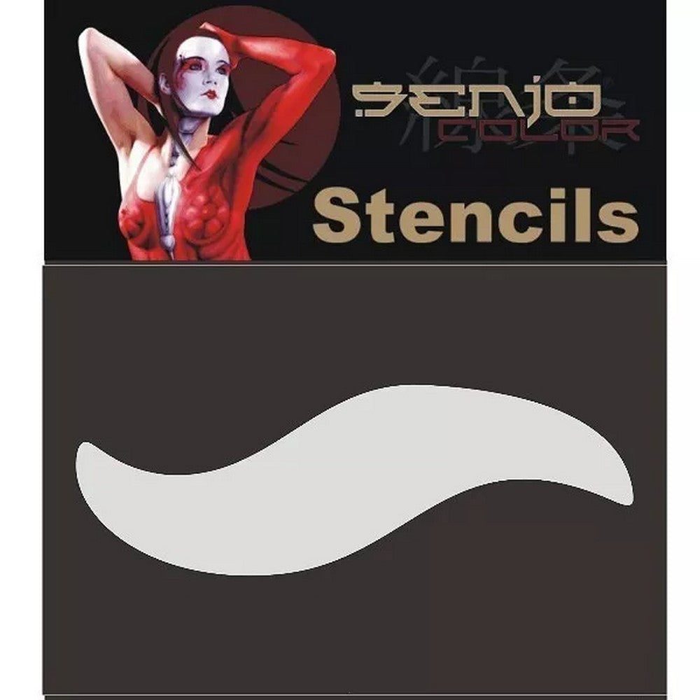 PREORDER H&S Airbrushes - Senjo-Color stencil - 225mm bodyart stencil - character curve 2