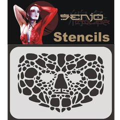 PREORDER H&S Airbrushes - Senjo-Color stencil - A4 Face ART stencil - saurian