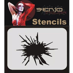 PREORDER H&S Airbrushes - Senjo-Color Stencil Bodyart Stencil A5 - Glass Splash