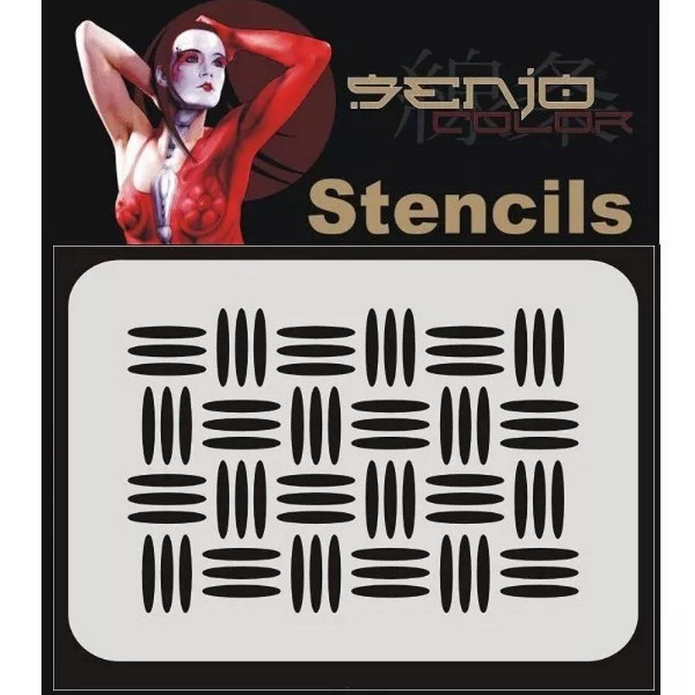 PREORDER H&S Airbrushes - Senjo-Color Stencil A4 Bodyart Stencil - treadplate