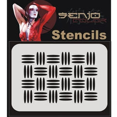 PREORDER H&S Airbrushes - Senjo-Color Stencil A4 Bodyart Stencil - treadplate