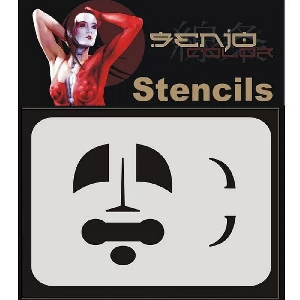 PREORDER H&S Airbrushes - Senjo-Color Stencil - A4 Face ART Stencil - clown
