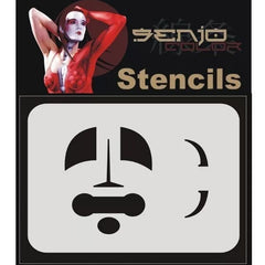 PREORDER H&S Airbrushes - Senjo-Color Stencil - A4 Face ART Stencil - clown