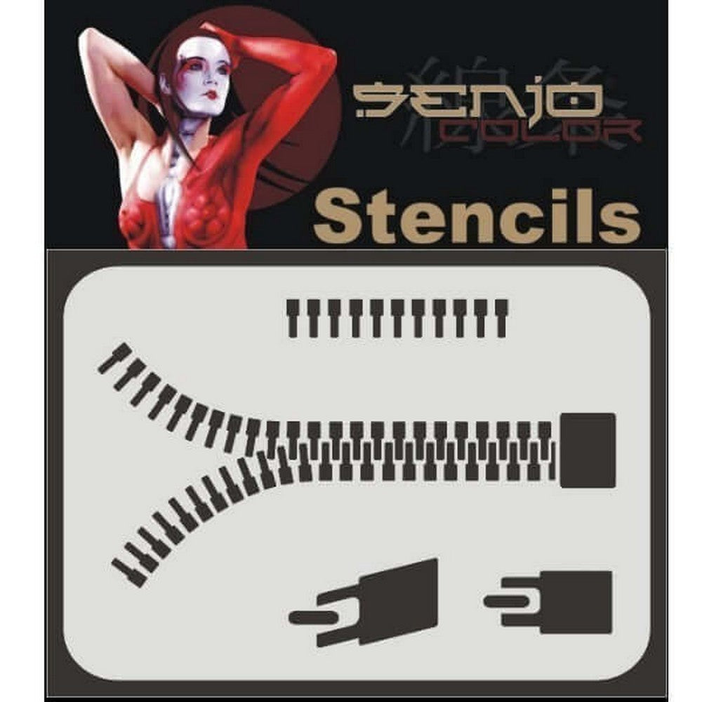 PREORDER H&S Airbrushes - Senjo-Color Stencil - A5 Bodyart Stencil - zipp