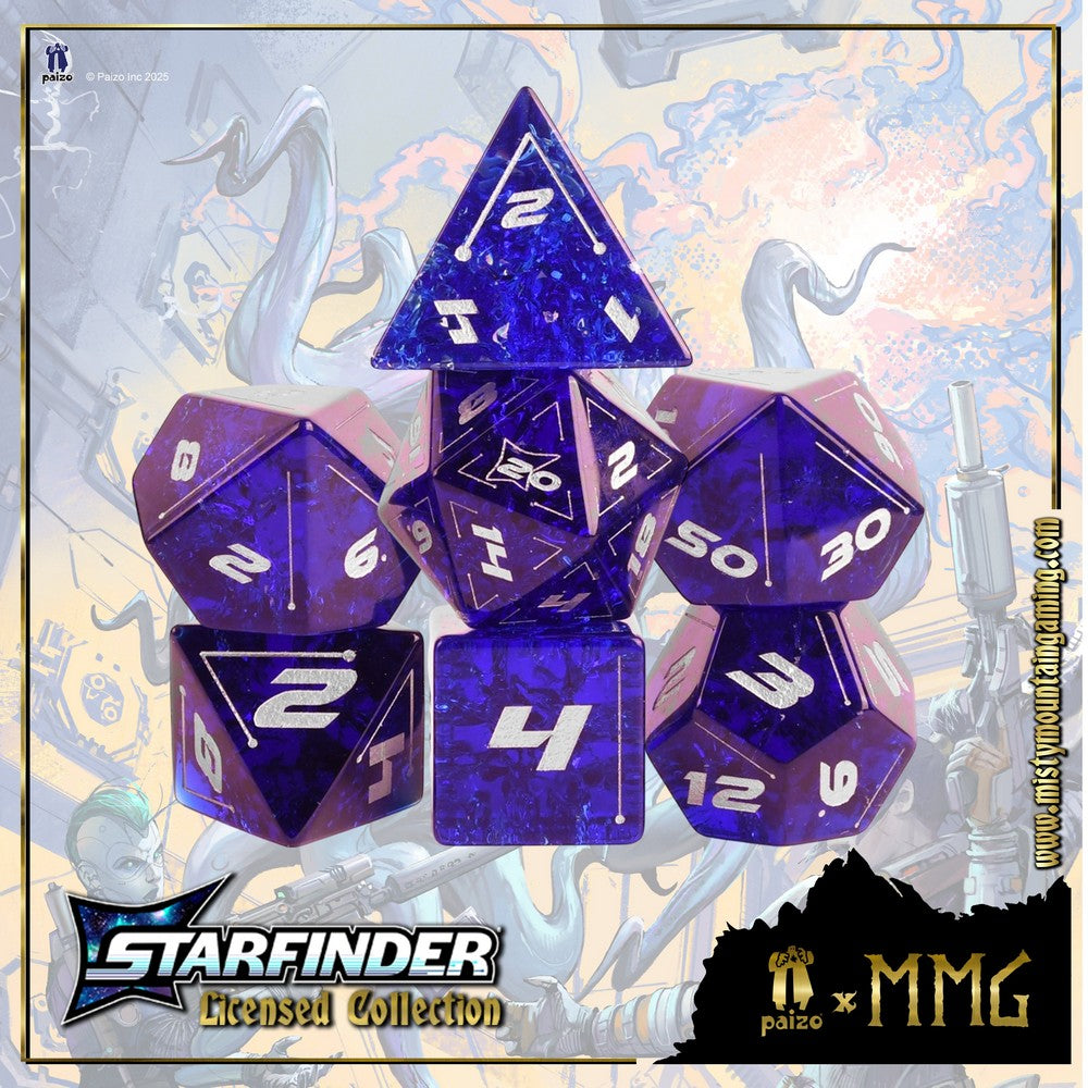 PREORDER Starfinder Shattered Glass Dice Set