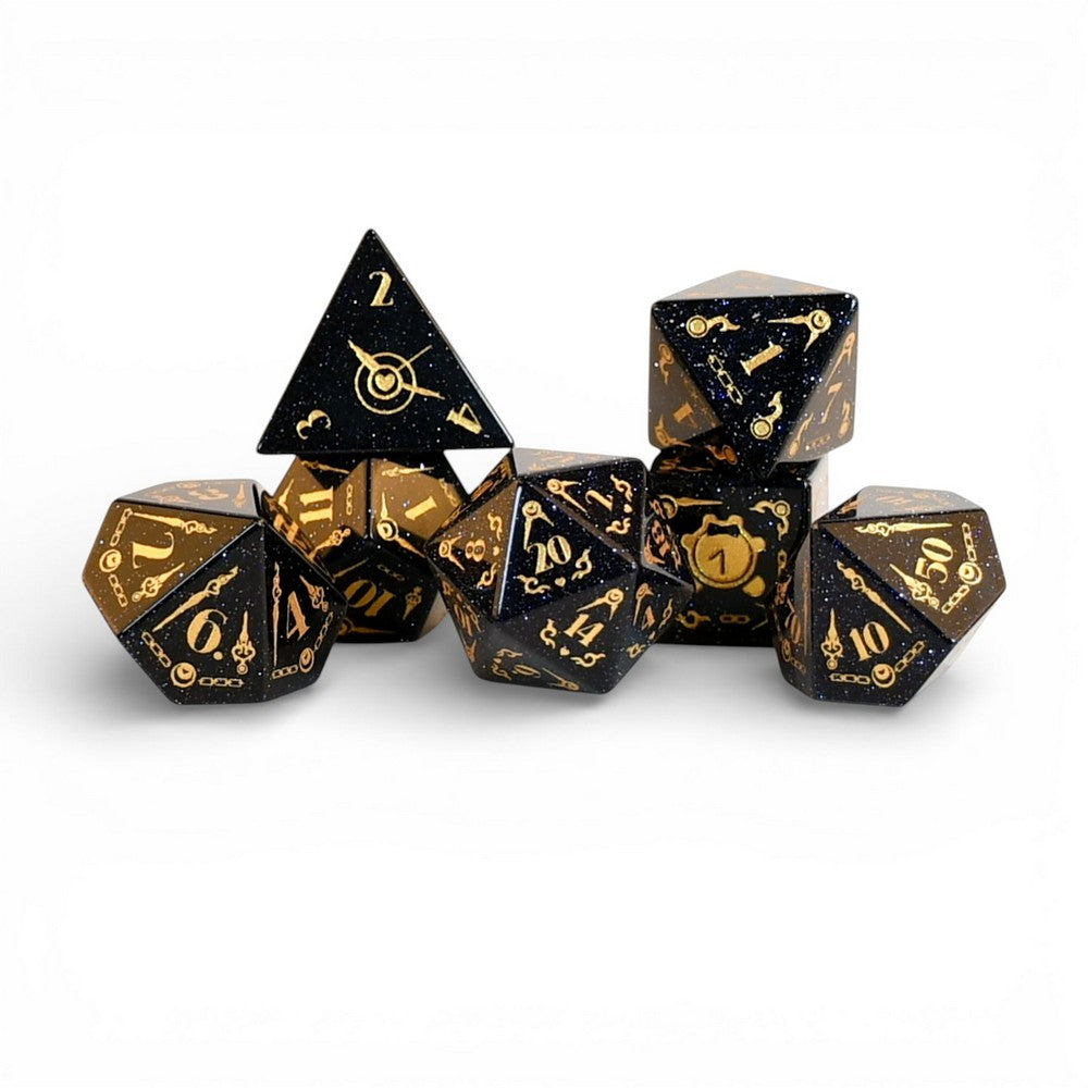 PREORDER Ouro Kronii Blue Sandstone Dice Set