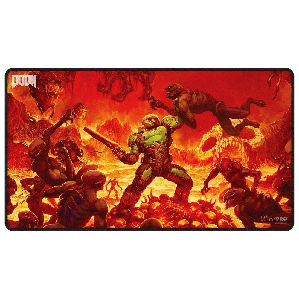 PREORDER Ultra Pro: UP16916 DOOM - Creatures of Hell Black-Stitched Playmat