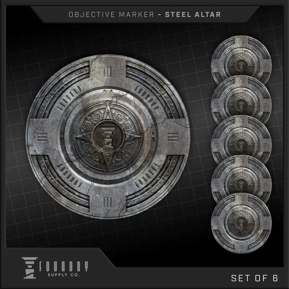 PREORDER Foundry Supply - Objective Marker - Steel Altar (7.5 Round)