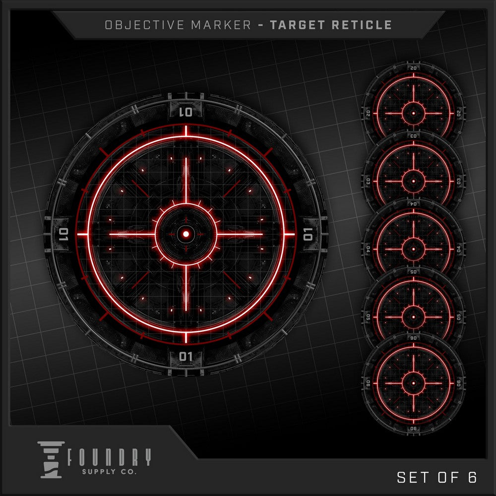 PREORDER Foundry Supply - Objective Marker - Target Reticle (7.5 Round)