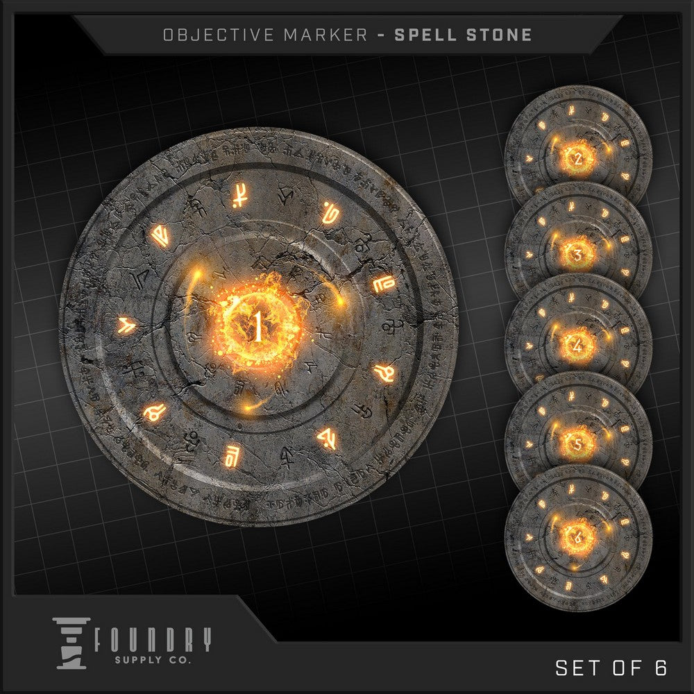 PREORDER Foundry Supply - Objective Marker - Spell Stone (7.5 Round)